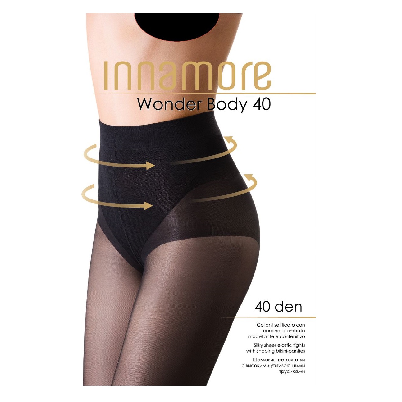 Колготки Wonder Body 40, Полиамид 78%,Эластан 19%, Хлопок 3% nero 4