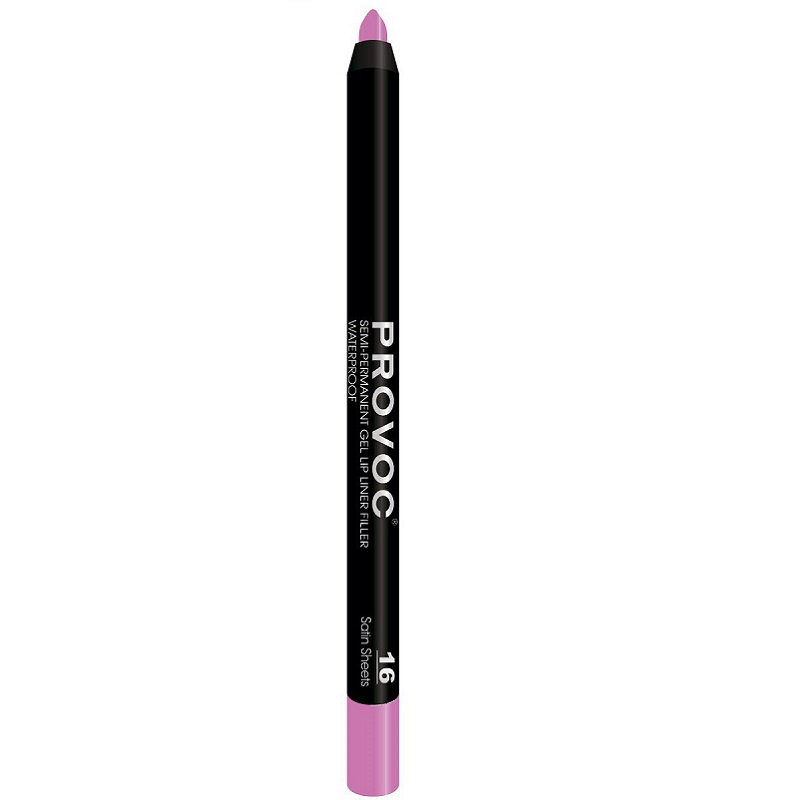 SEMI-PERMANENT GEL LIP LINER FILLER Гелевая подводка в карандаше для губ № 16 розовый, барби