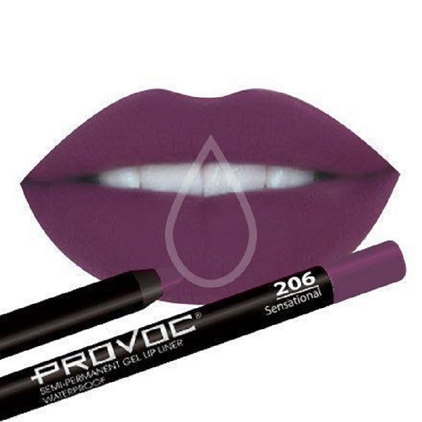 SEMI-PERMANENT GEL LIP LINER FILLER Гелевая подводка в карандаше для губ № 206 сливовый