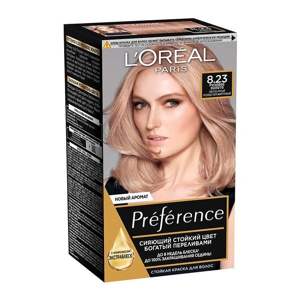 PREFERENCE Краска для волос № 8.23 Розовое золото