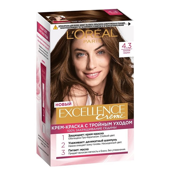 L'OREAL Excellence Creme Краска д/волос №4.3 Зол каштан № 4.3 Золотой Каштан