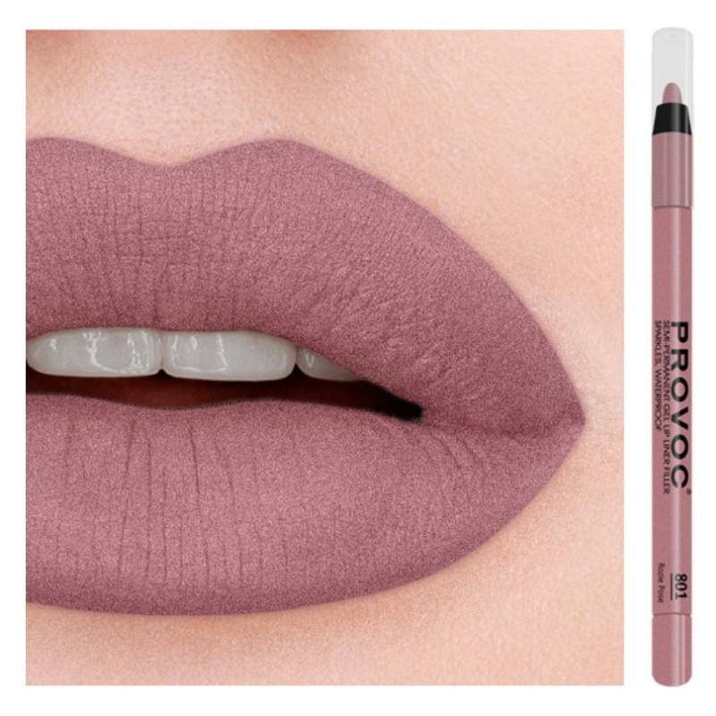 SEMI-PERMANENT GEL LIP LINER FILLER Гелевая подводка в карандаше для губ № 801 лилово-бежевый нюд