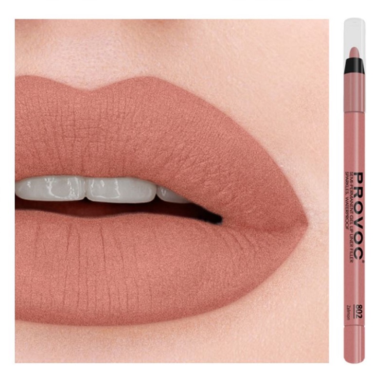 SEMI-PERMANENT GEL LIP LINER FILLER Гелевая подводка в карандаше для губ № 802 персиковый нюд