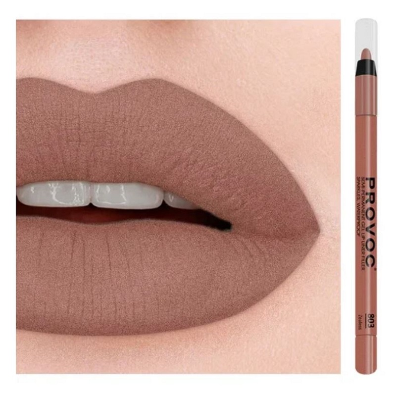 SEMI-PERMANENT GEL LIP LINER FILLER Гелевая подводка в карандаше для губ № 803 кофейно-бежевый нюд