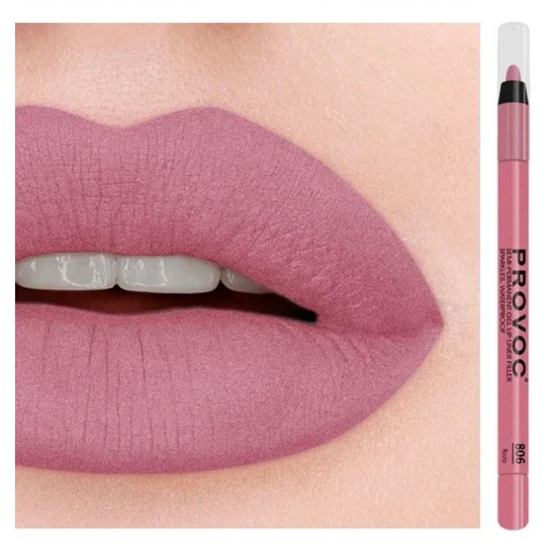 SEMI-PERMANENT GEL LIP LINER FILLER Гелевая подводка в карандаше для губ № 806 лилово-розовый нюд