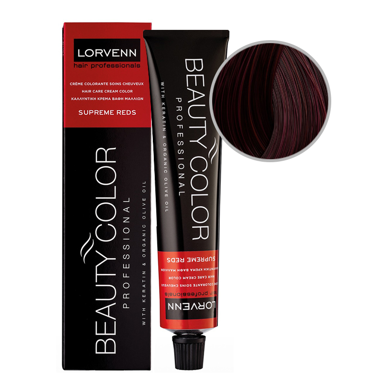 BEAUTY COLOR PROFESSIONAL SUPREME REDS Стойкая крем-краска для волос № 5.20 СВЕТЛО-КОРИЧНЕВЫЙ РАДУЖНЫЙ ИНТЕНСИВНЫЙ 70 мл