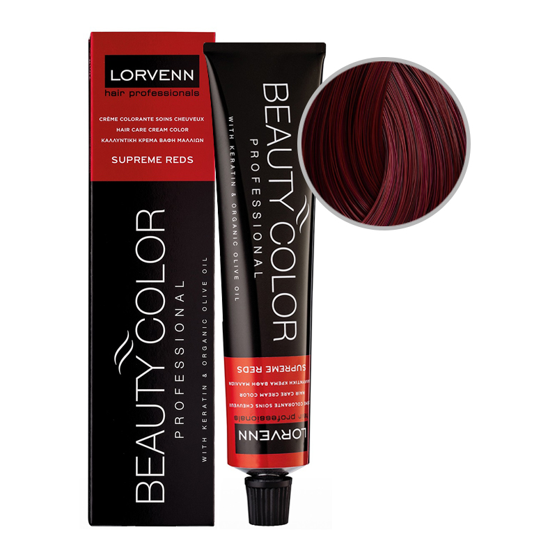 BEAUTY COLOR PROFESSIONAL SUPREME REDS Стойкая крем-краска для волос № 5.62 КОРИЧНЕВО-КРАСНЫЙ РУБИН 70 мл
