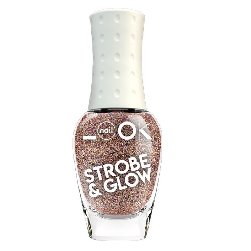 TRENDS STROBE GLOW Лак для ногтей № 30714 бежево-розовый голограф. глит. 8,5 мл