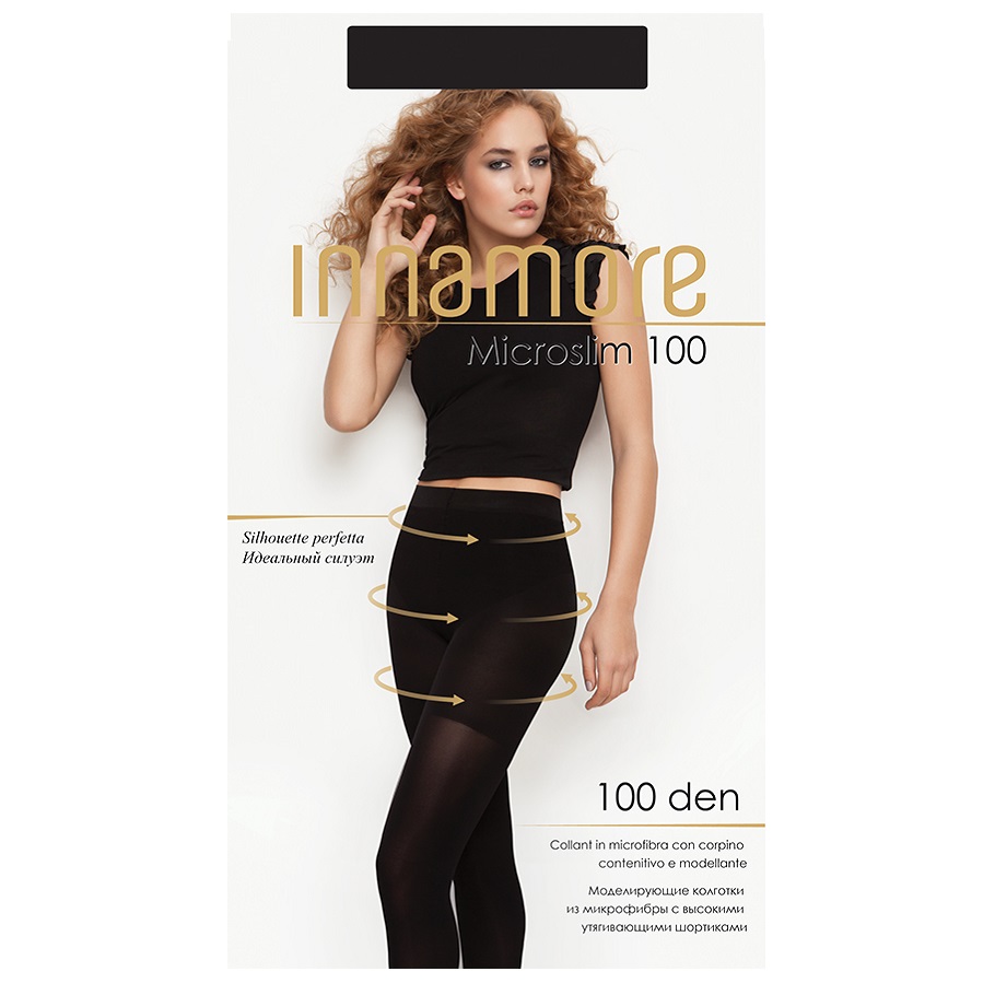 Колготки Microslim 100, Полиамид 89%, Эластан 11%, nero 4