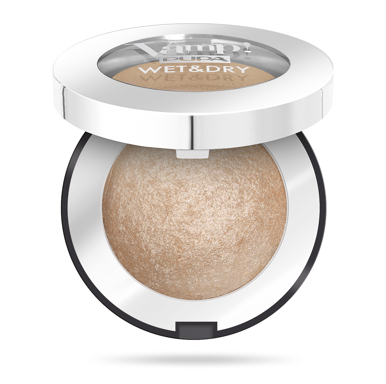 VAMP! WET and DRY EYESHADOW Тени запеченные с сияющим финишем № 100