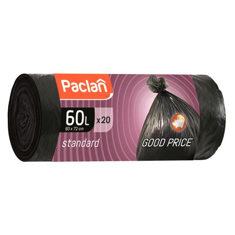 Мешки для мусора 60л 60x72см 20 шт