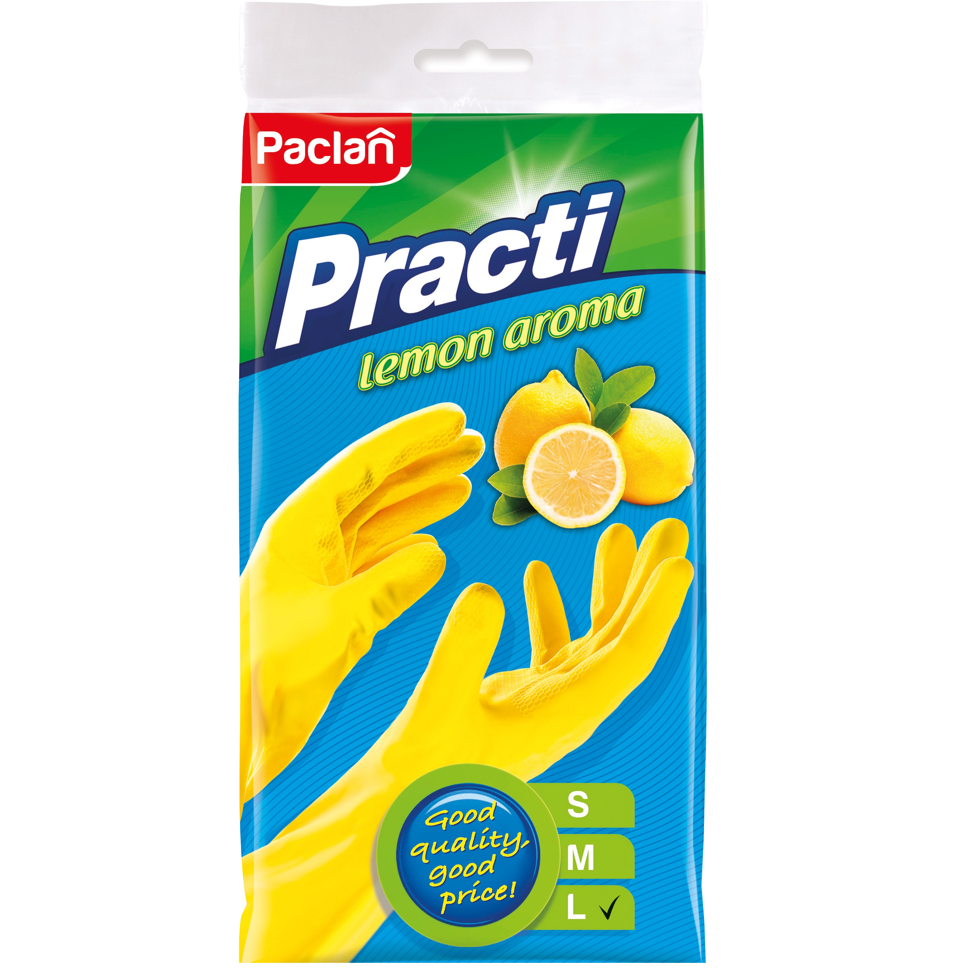 Пара резиновых перчаток (L)  желтые