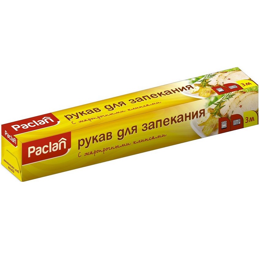 Рукав для запекания с клипсами 3м х 29.5см