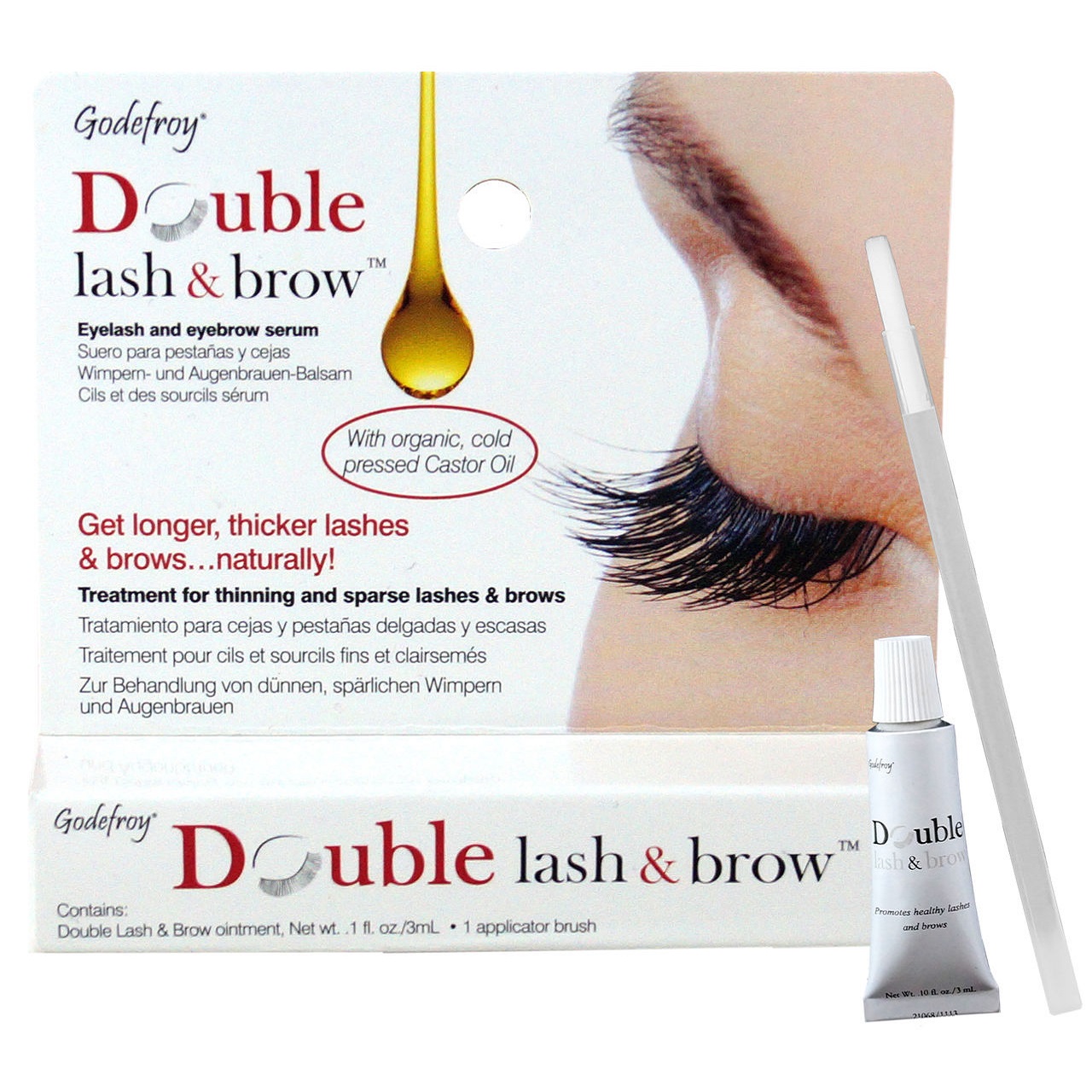 GODEFROY Масло-активатор роста бровей и ресниц Double Lash&Brow натуральная формула