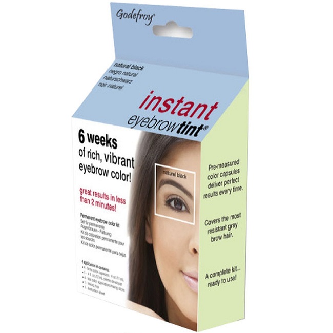 EYEBROW TINT NATURAL BLACK Краска-хна в капсулах для ресниц и бровей набор (черная)