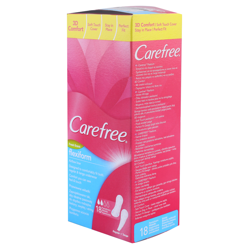"КЕЙРФРИ" Салфетки Flexiform Fresh ароматизированные 18шт 18 шт