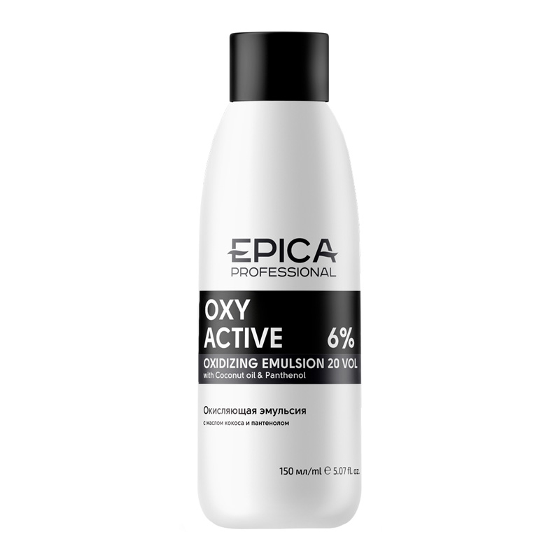 OXY ACTIVE Кремообразная окисляющая эмульсия 6 % (20 vol) с маслом кокоса и пантенолом 150 мл