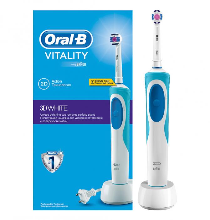 Электрическая зубная щетка Vitality D12.513 3D White 1 шт