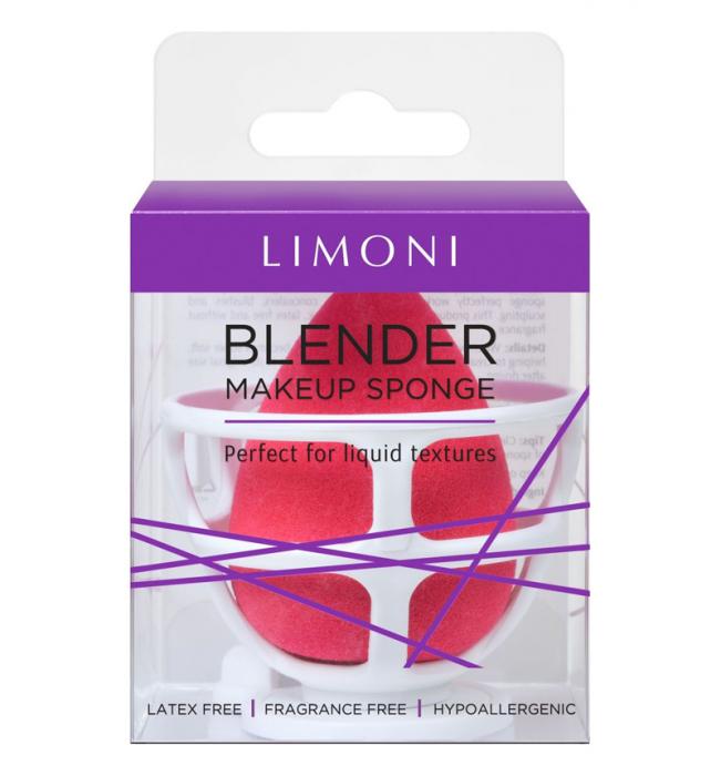 BLENDER MAKEUP SPONGE RED Спонж для макияжа в наборе с корзинкой