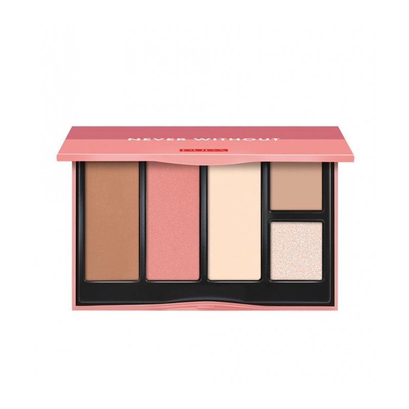 NEVER WITHOUT ALL IN ONE FACE PALETTE Палетка для скульптурирования лица № 001 для светлой кожи