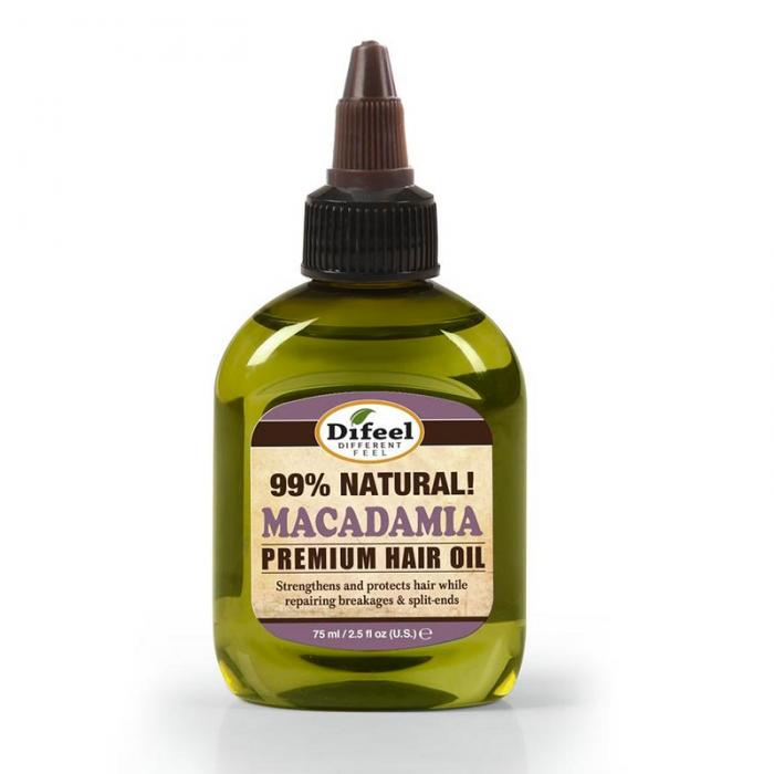 NATURAL MACADMIA PREMIUM HAIR OIL 99% Натуральное премиальное масло для волос с макадамией 75 мл