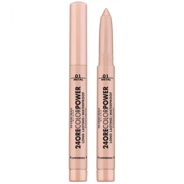24 ORE COLOR POWER EYESHADOW Тени карандаш стойкие  № 01 шампань