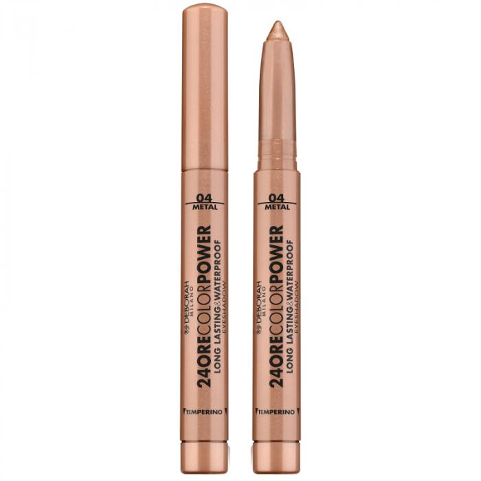 24 ORE COLOR POWER EYESHADOW Тени карандаш стойкие  № 04 тепло-коричневый