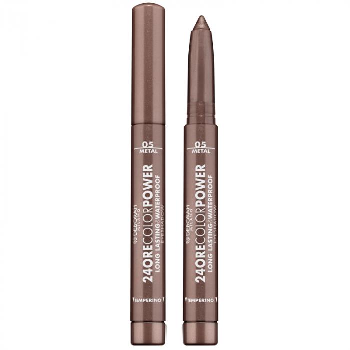 24 ORE COLOR POWER EYESHADOW Тени карандаш стойкие  № 05 коричневый