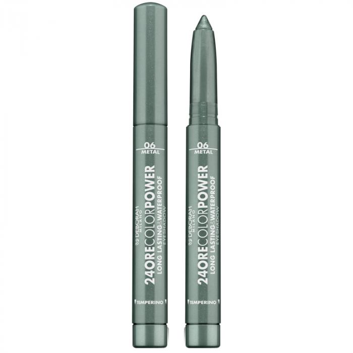 24 ORE COLOR POWER EYESHADOW Тени карандаш стойкие  № 06 золотисто-зеленый