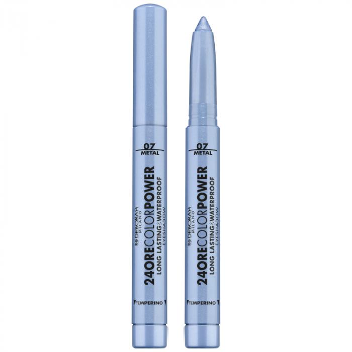 24 ORE COLOR POWER EYESHADOW Тени карандаш стойкие  № 07 светло-голубой