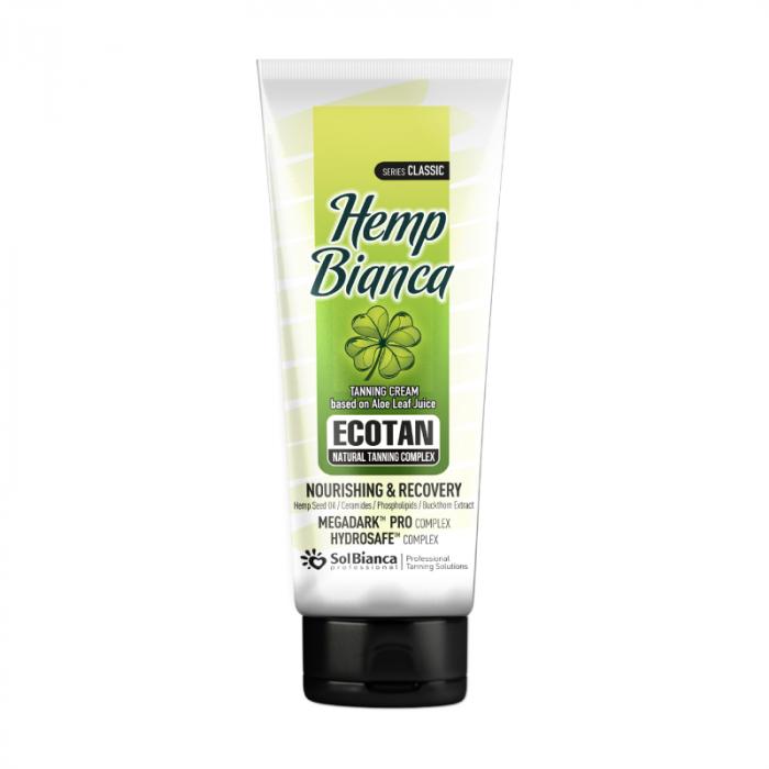 Крем для усиления загара “Hemp Bianca” с маслом семян конопли церамидами фосфолипидами 125 мл