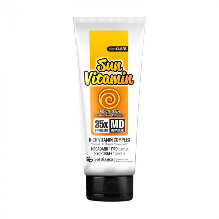 Крем-автозагар Sun Vitamin35х bronzer  с маслом арганы экстр женьшеня и вит компл  125 мл