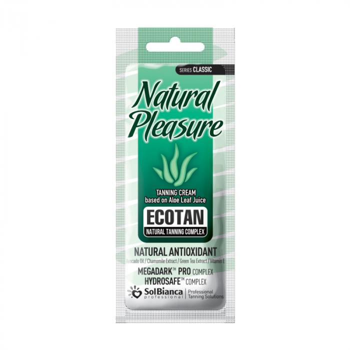 Крем для солярия “Natural Pleasure” экстракты зеленого чая и ромашки 15 мл
