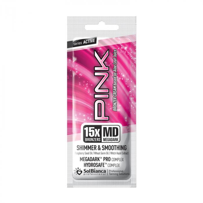 Крем для солярия “Pink” 6х bronzer15мл масла зародышей пшеницы и кокоса 15 мл