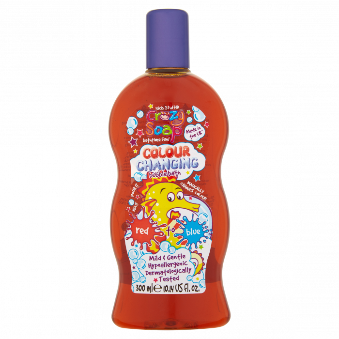 KIDS STUFF Волшебная пена для ванны меняющая цвет из красного в синий 300 мл