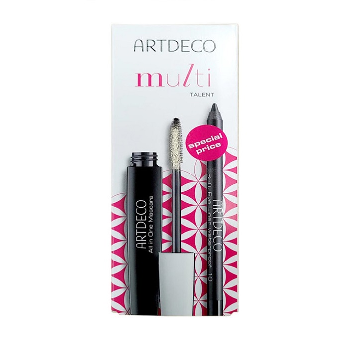 Набор Тушь для ресниц All In One №1 + Карандаш для век водостойкий Soft Eye Liner Waterproof №10 шт
