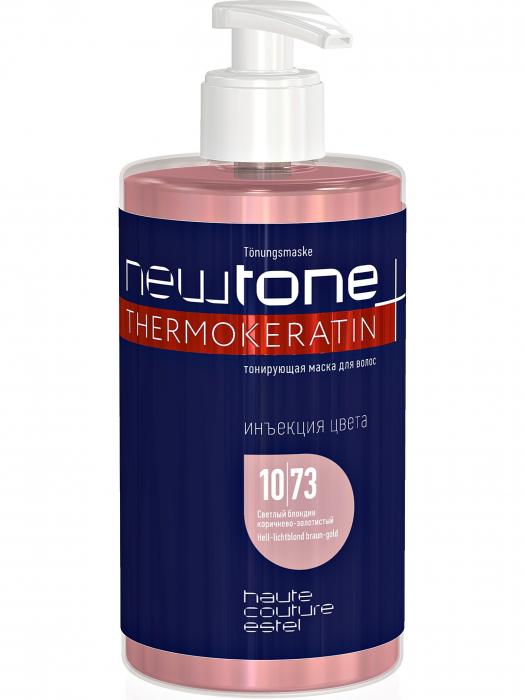 NEWTONE HAUTE COUTUR Тонирующая маска для волос  435 мл № 10/73 Светлый блондин коричнево-золот