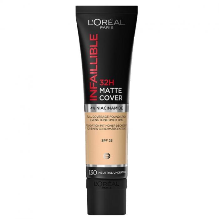 INFAILLIBLE MATTE 32H Ультраматирующий стойкий тональный крем № 130