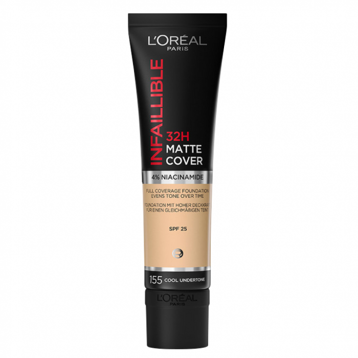 INFAILLIBLE MATTE 32H Ультраматирующий стойкий тональный крем № 155