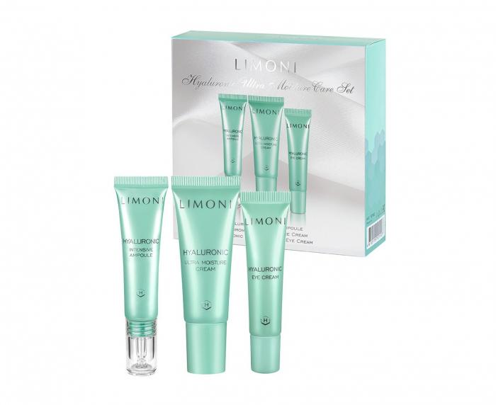 Набор HYALURONIC ULTRA MOISTURE CARE SET (Крем 25мл+Крем для глаз 15мл+Ampoule 15мл) шт