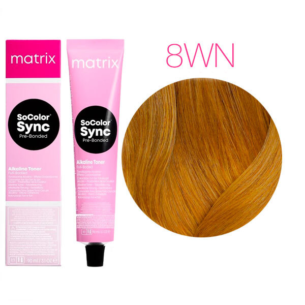 SOCOLOR SYNC PRE-BONDED краска для волос 90мл № 8WN светлый блондин теплый натуральный