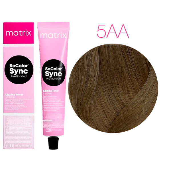 SOCOLOR SYNC PRE-BONDED краска для волос 90мл № 5AA светлый шатен глубокий пепельный