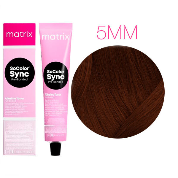 SOCOLOR SYNC PRE-BONDED краска для волос 90мл № 5MМ светлый шатен мокка мокка