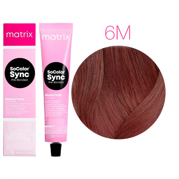 SOCOLOR SYNC PRE-BONDED краска для волос 90мл № 6М темный блондин мокка