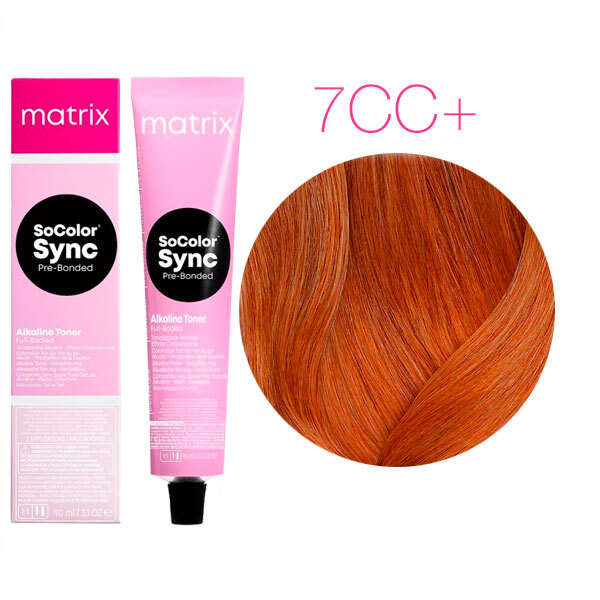SOCOLOR SYNC PRE-BONDED краска для волос 90мл № 7CC+ блондин глубокий медный