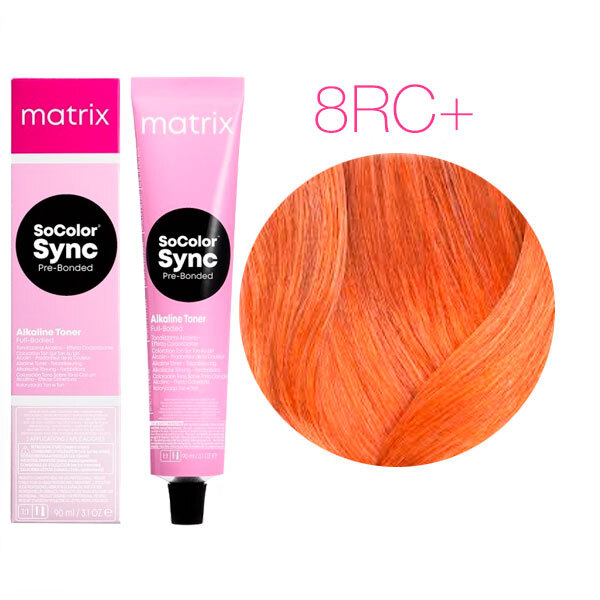 SOCOLOR SYNC PRE-BONDED краска для волос 90мл № 8RC+ светлый блондин красно-медный