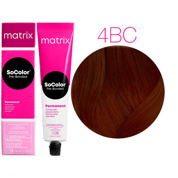 SOCOLOR PRE-BONDED краска для волос 90мл № 4BC шатен коричнево-медный