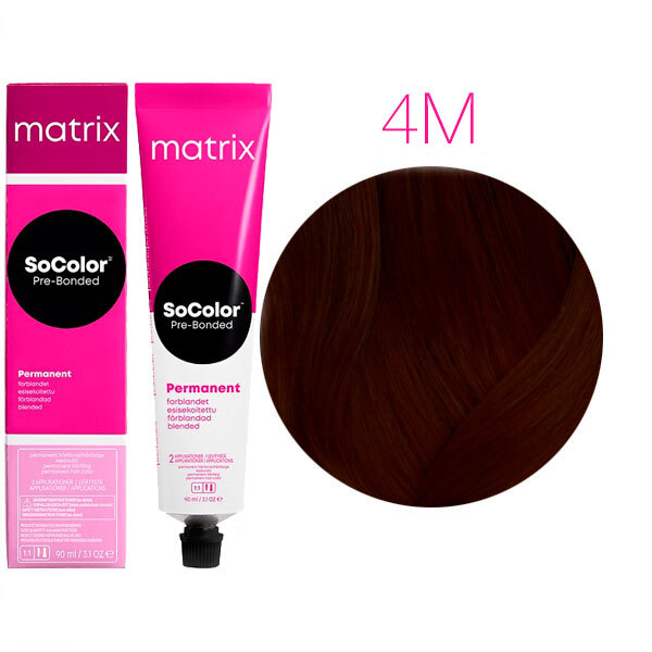 SOCOLOR PRE-BONDED краска для волос 90мл № 4M шатен мокка
