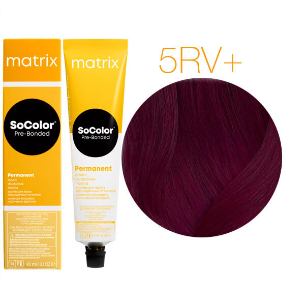 SOCOLOR PRE-BONDED краска для волос 90мл № 5RV+ светлый шатен красно-перламутровый