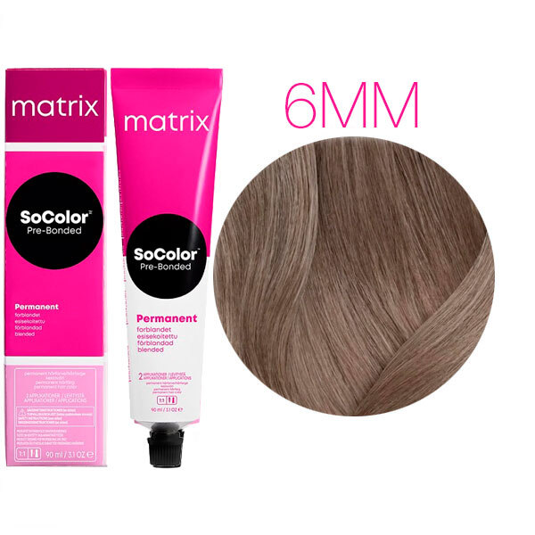 SOCOLOR PRE-BONDED краска для волос 90мл № 6MM темный блондин мокка мокка